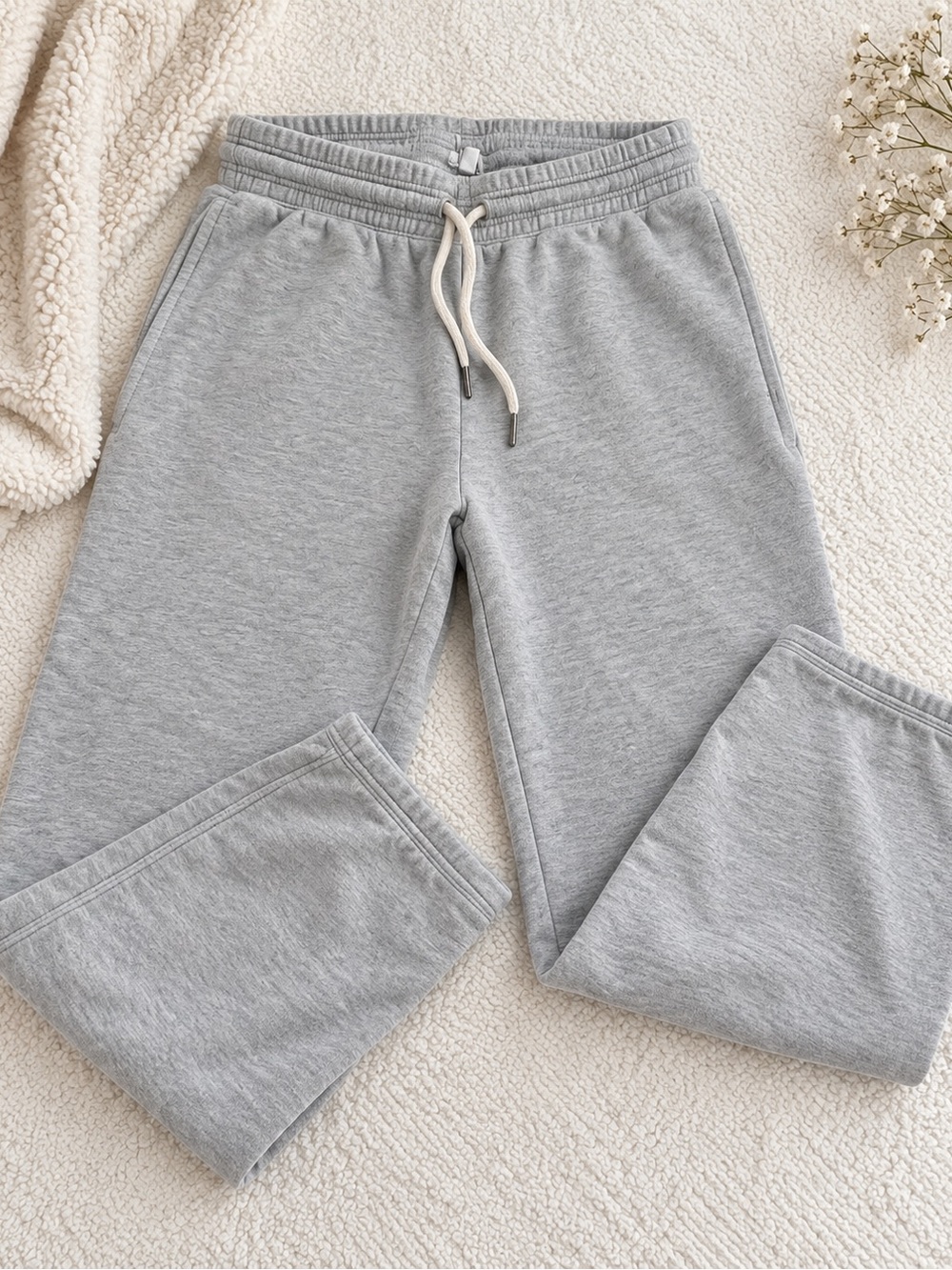 aerie Light Gray Drawstring Joggers